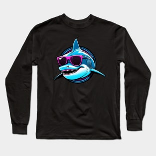 Cool Neon Shark Long Sleeve T-Shirt